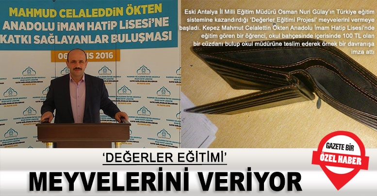 ‘Değerler Eğitimi’ meyvelerini veriyor