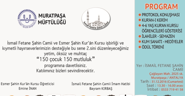 150 ÇOCUK 150 MUTLULUK