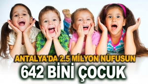 Antalya'da 2.5 milyon nüfusun 642 bini çocukV