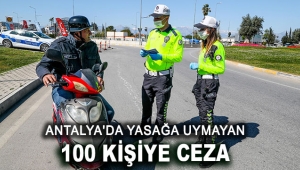 Antalya'da yasağa uymayan 100 kişiye ceza