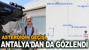 Asteroidin geçişi, Antalya'dan da gözlendi