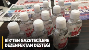 BİK'ten gazetecilere dezenfektan desteği