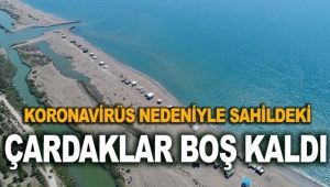 Koronavirüs nedeniyle sahildeki çardaklar boş kaldı