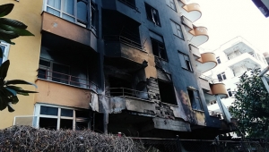 Alanya'da ev yangını