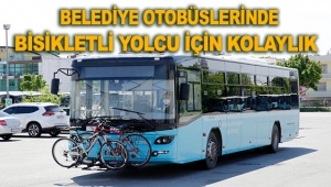 Antalya'da, belediye otobüslerinde bisikletli yolcu için kolaylık