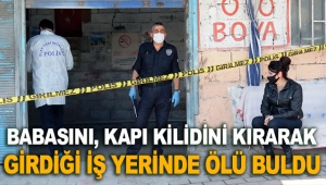 Babasını, kapı kilidini kırarak girdiği iş yerinde ölü buldu