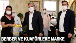 Berber ve kuaförlere yüz koruyucu maske
