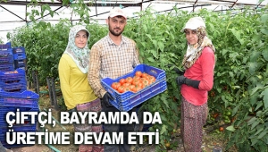 Çiftçi, bayramda da üretime devam etti