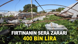 Fırtınanın sera zararı 400 bin lira