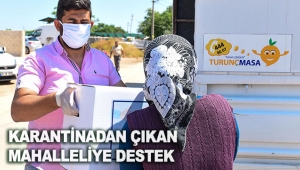 Karantinadan çıkan mahalleliye destek