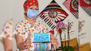 Korona maskesi sanat eseri oldu