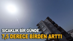 SICAKLIK BİR GÜNDE 7,5 DERECE BİRDEN ARTTI