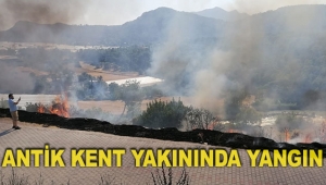 Antik kent yakınında yangın