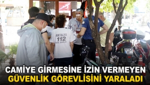 Camiye girmesine izin vermeyen güvenlik görevlisini yaraladı