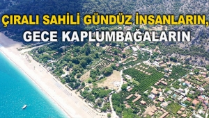 Çıralı Sahili gündüz insanların, gece kaplumbağaların