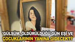 'Gülsüm, öldürüldüğü gün eşi ve çocuklarının yanına gidecekti'