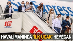 Havalimanında 'ilk uçak' heyecanı