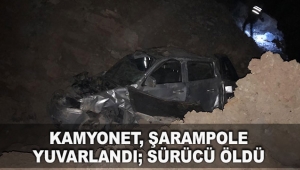 Kamyonet, şarampole yuvarlandı; sürücü öldü