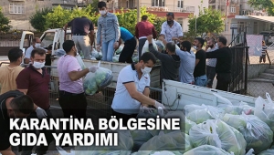 Karantina bölgesine gıda yardımı