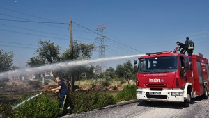 Otluk ve çalılık alanda yangın