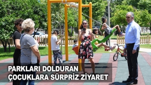 Parkları dolduran çocuklara sürpriz ziyaret
