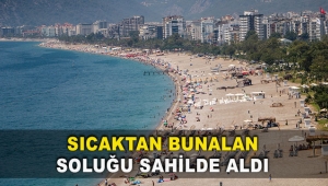 Sıcaktan bunalan soluğu sahilde aldı