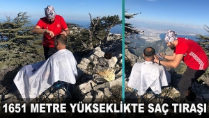 1651 metre yükseklikte saç tıraşı