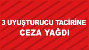 3 uyuşturucu tacirine ceza yağdı