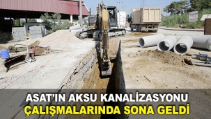ASAT'ın Aksu kanalizasyonu çalışmalarında sona geldi