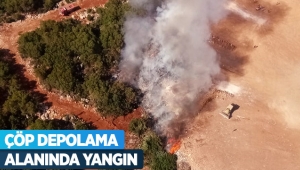 Çöp depolama alanında yangın