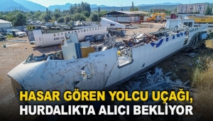 Hasar gören yolcu uçağı, hurdalıkta alıcı bekliyor