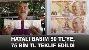 Hatalı basım 50 TL'ye, 75 bin TL teklif edildi