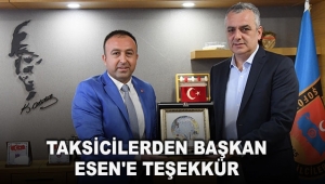 Taksicilerden Başkan Esen'e teşekkür