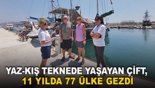 Yaz-kış teknede yaşayan çift, 11 yılda 77 ülke gezdi