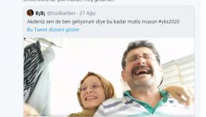 Berna ile babasının üniversite kazanma sevinci