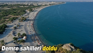 Demre sahilleri doldu