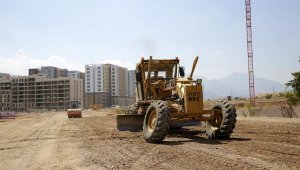 Kepez Santral'de yol yapım çalışmaları sürüyor