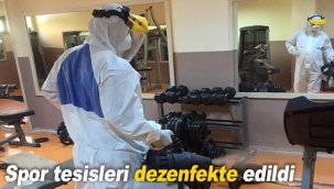 Spor tesisleri dezenfekte edildi