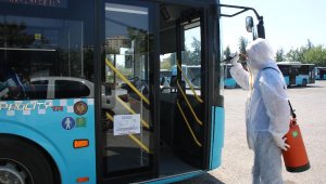 Toplu taşıma araçları her gün temizleniyor