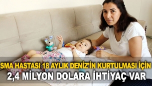 SMA hastası Deniz'in kurtulması için 2,4 milyon dolara ihtiyaç var