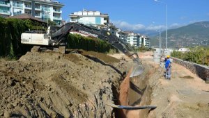 Alanya'da Oba Çarşamba'ya kanalizasyon