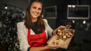 Çikolata pizza üretti