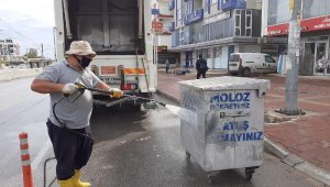 Kepez'de 3 ayda 14 bin konteyner dezenfekte edildi