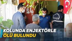 Kolunda enjektörle ölü bulundu