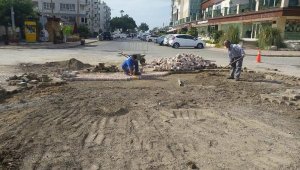Alanya'da parke bakım ve onarım çalışması