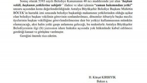 Antalya Büyükşehir'de 'yetki' krizi