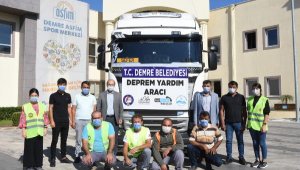 Demre'den İzmir'e yardım TIR'ı
