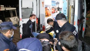 Falezlerden düştü, deniz polisi kurtardı