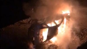 Şarampole devrilen otomobilin sürücüsü yaşamını yitirdi