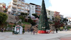 Şelale Meydanı'na Noel ağacı